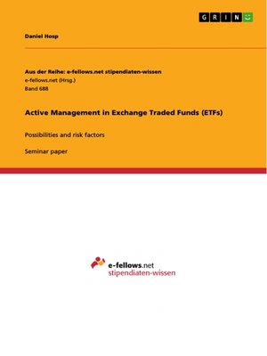 cover image of Active Management in Exchange Traded Funds (ETFs)